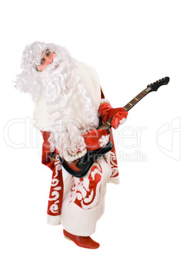 Mad Ded Moroz plays on broken guitar