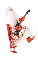 Ded Moroz plays on broken guitar. Isolated
