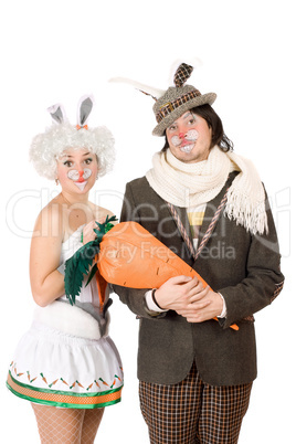 Portrait of a funny couple