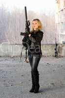 girl with a rifle