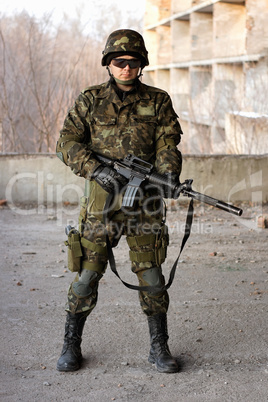 Young military man