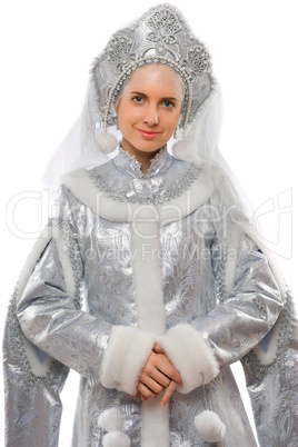 Portrait of a Snow Maiden. Isolated