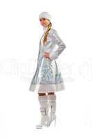 Charming Snow Maiden. Isolated
