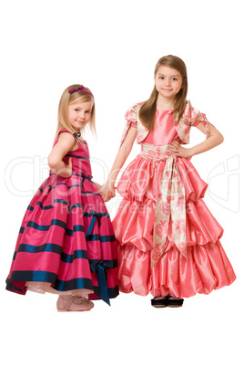 little girls in a long dress