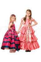 little girls in a long dress