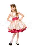 Playful little lady in a dress