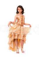 Lovely little girl in a evening dress