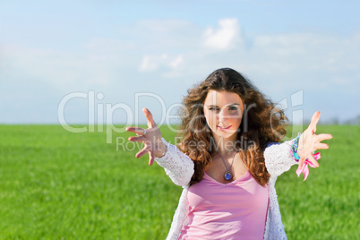 Portrait of smiling young woman