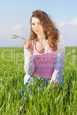 Portrait of smiling nice young woman