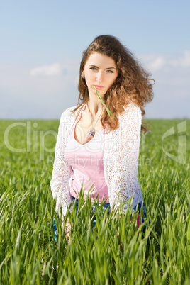 Portrait of gorgeous young woman