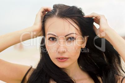 young woman on the beach