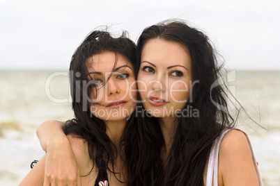 Portrait of a two young women