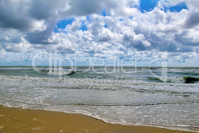 sky over the stormy sea