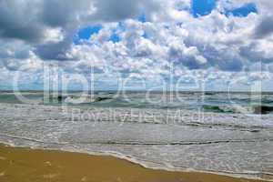 sky over the stormy sea