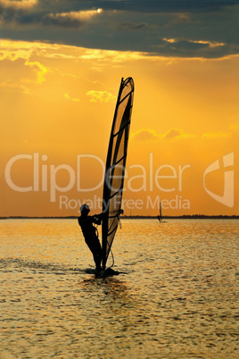 Man windsurfer