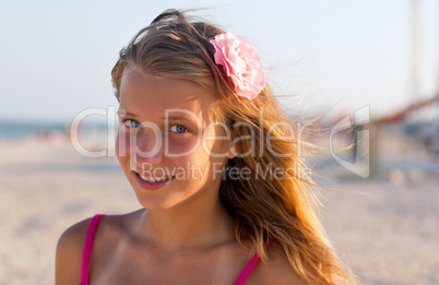 smiling cute teen girl