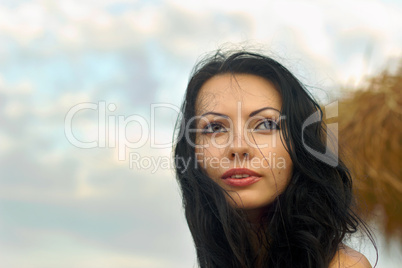 beautiful young woman on the beach