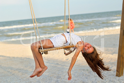 Funny cheerful little girl