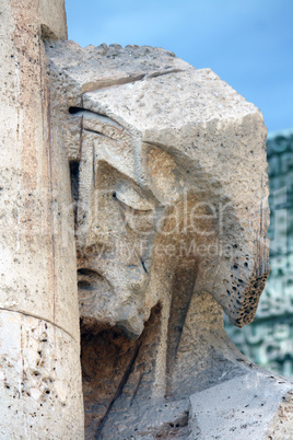 Sagrada Familia facade statue in Barcelona
