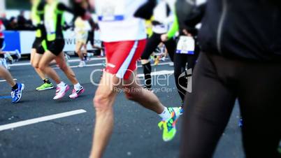 Marathonlauf - nur Beine zu sehen