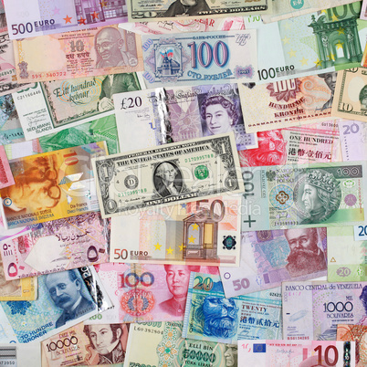 Geldscheine aus der ganzen Welt