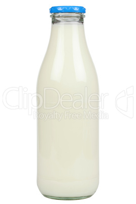 Frische Milch in der Flasche isoliert