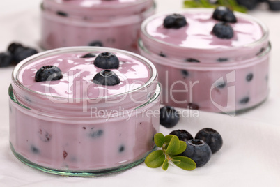 Joghurt mit vielen Heidelbeeren