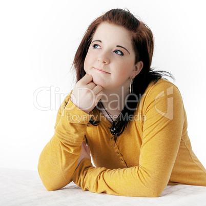 Thoughtful young woman