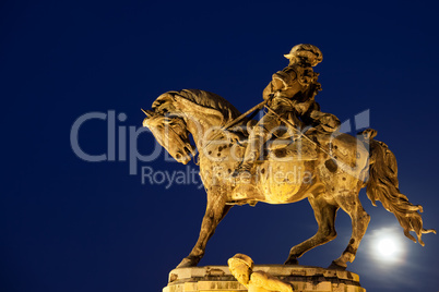 Prince Eugene of Savoy Statue at Night