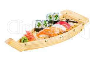 Sushi Roll on a white background