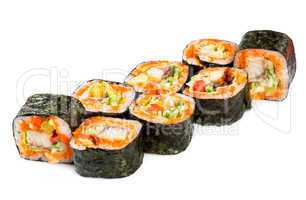 Sushi Roll on a white background