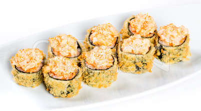 Sushi Roll on a white background