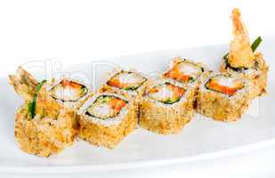 Sushi Roll on a white background