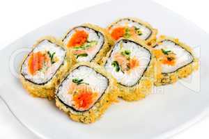 Sushi Roll on a white background