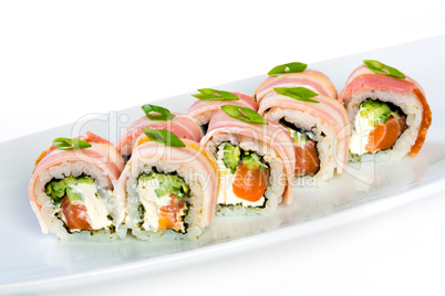 Sushi Roll on a white background