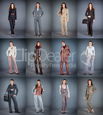 Collection of women's trouser suits