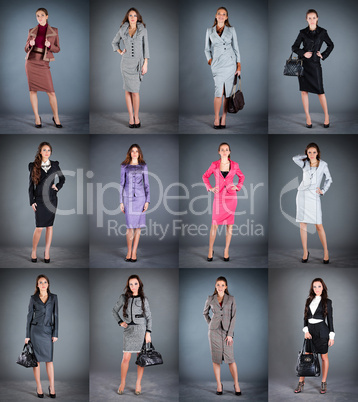 Collection of women's business suits