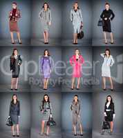 Collection of women's business suits