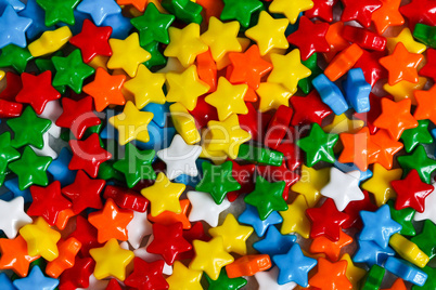 Multicolored stars candy background