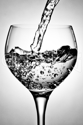 Wine glass with water