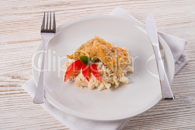 the baked fish with celery salad