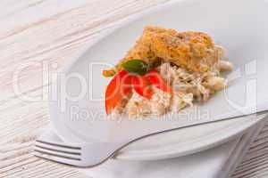 the baked fish with celery salad