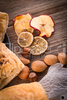 puff pastry with cinnamon sugar