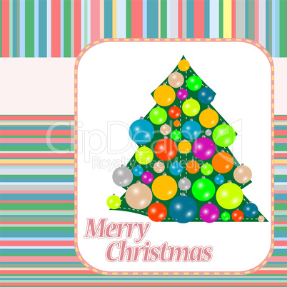 christmas (new year) tree on vintage background