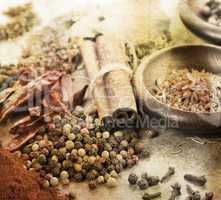 Grunge Image Of Spices