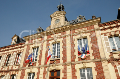 France, the city hall of Gasny in Eure
