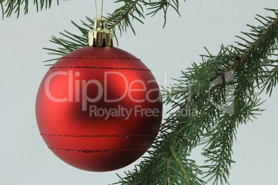 Red Christmas bulb. Red Christmas bulb.