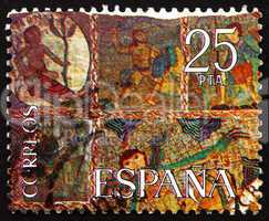 Postage stamp Spain 1980 Part of The Creation, Tapestry