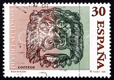 Postage stamp Spain 1995 Bronze Lion?s Head, Decoration