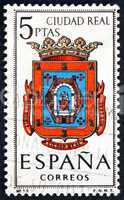 Postage stamp Spain 1963 Arms of Ciudad Real